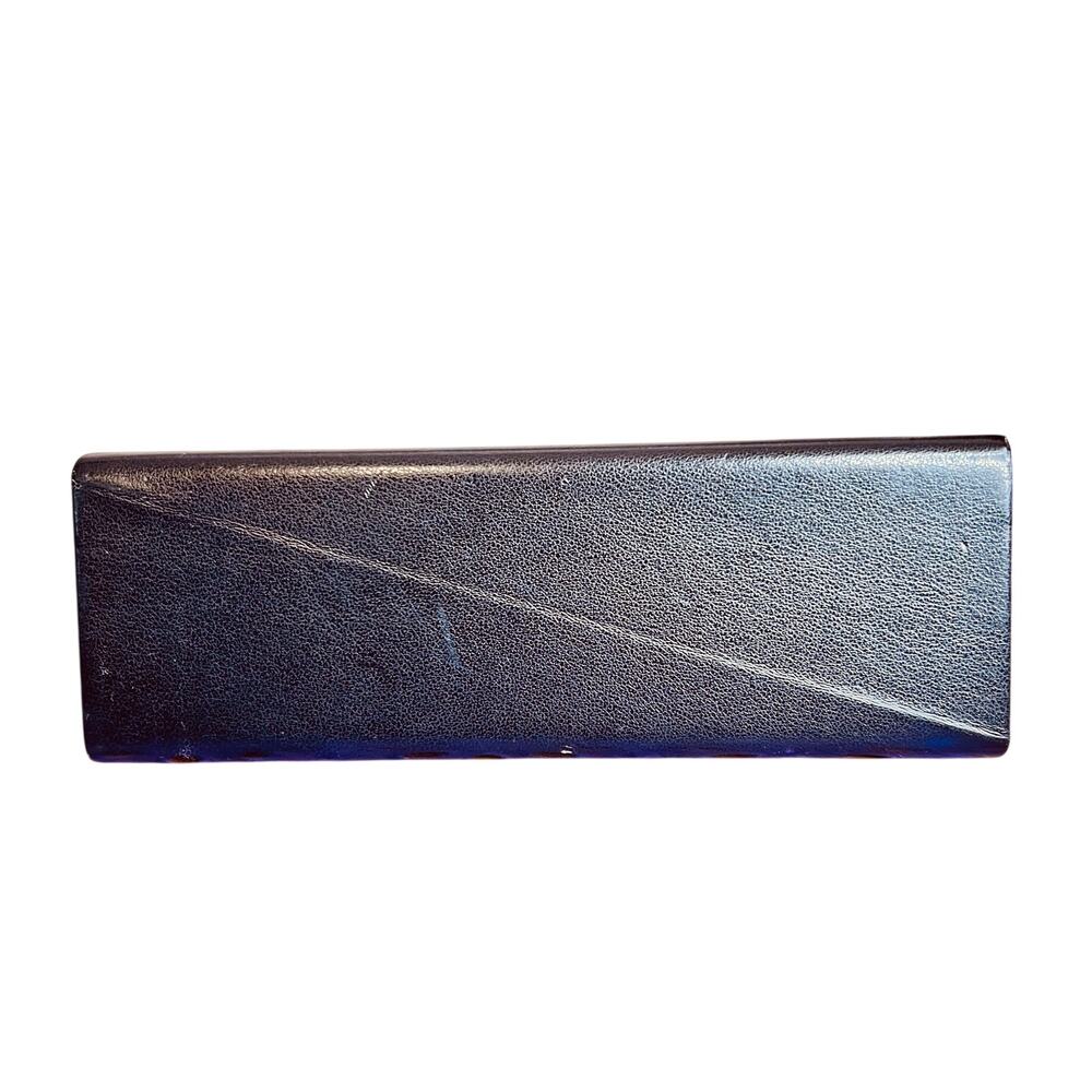 Vintage FENDI Black Hard Eyeglass Sunglasses Case Twist Triangle